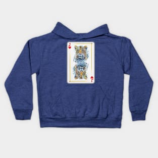 Leopard Head Jack Of Hearts Playing Card Kids Hoodie